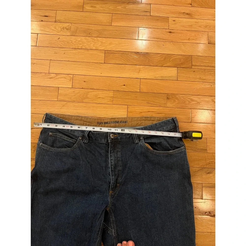 Duluth Trading‎ Co Flex Ballroom Jeans Mens 42x30 Dark Wash Straight Leg Denim